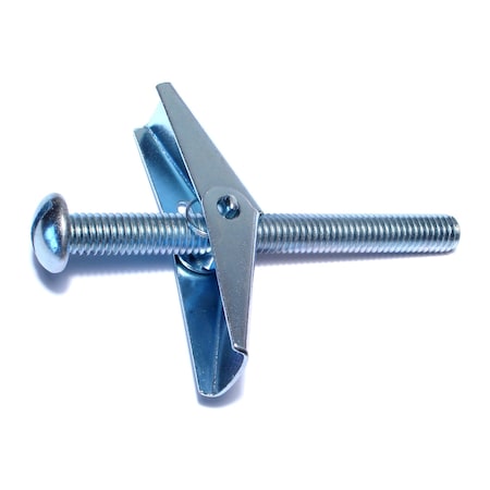 Midwest Fastener Toggle Bolt, 4" L, Steel, 25 PK 04102